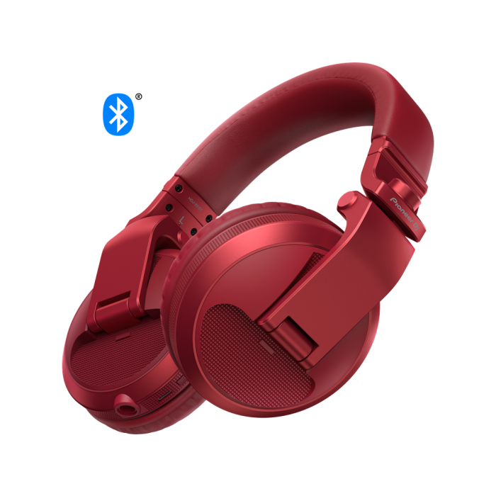 Pioneer DJ HDJ-X5BT Bluetooth Over-Ear DJ Headphones (Metallic Red)