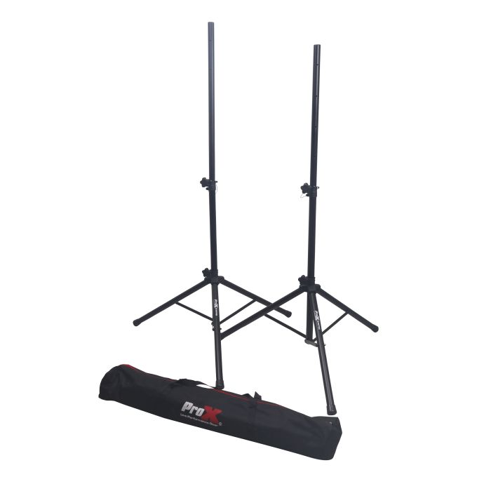 Prox PRTSS18P Set of 2 Heavy Duty Speaker Tripod Stands 6 ft. (44"-72") W/Bag