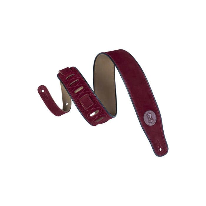 Levy's  2 1/2" Wide Burgundy Suede Guitar Strap.