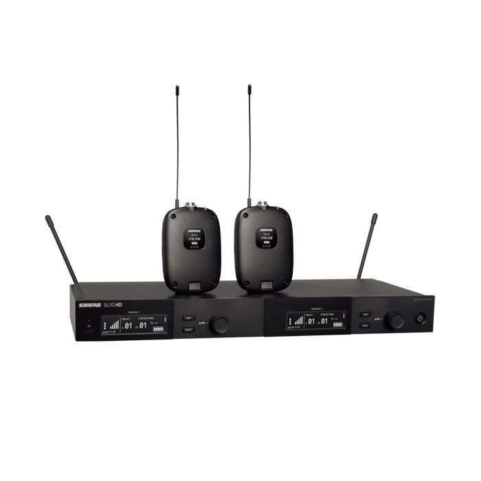 Shure SLXD14D-G58 Dual Wireless System with two SLXD1 Bodypack Transmitters