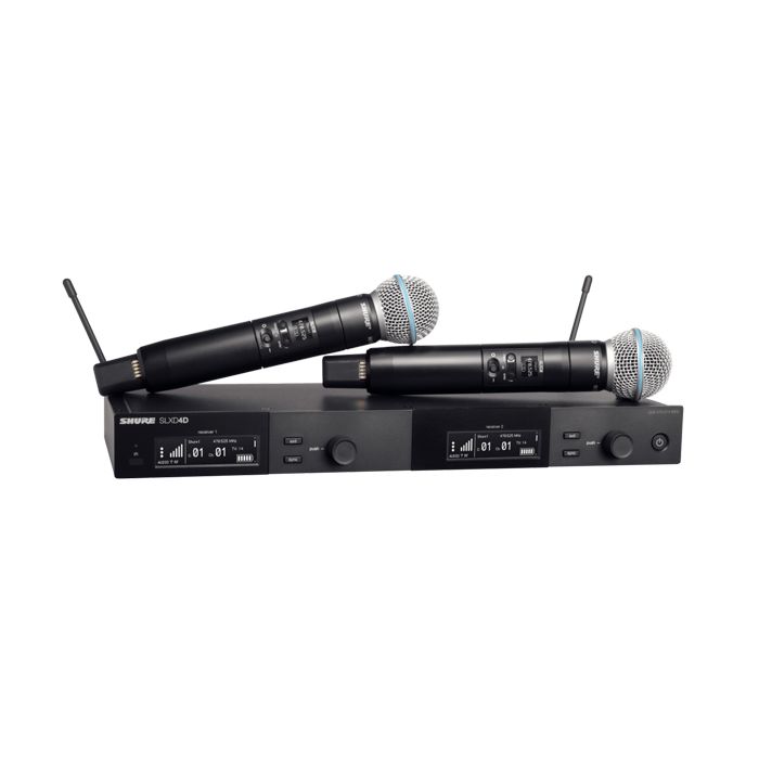 Shure SLXD24D/B58-G58 Dual Wireless System with 2 SLXD2/B58 Handheld Transmitters