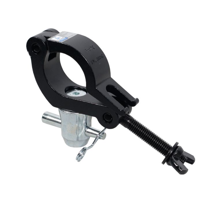 Prox PRTC15BLK Aluminum Side Entry M10 Clamp with Reversed Elbow Half Conical for 2" Truss Tube Capacity 661 lbs Black Finish