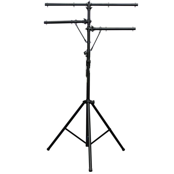 Prox PRTLS01M Height Adjustable DJ Lighting Stand with (2) Side Bars â€“ adjusts up to 12 Ft Height