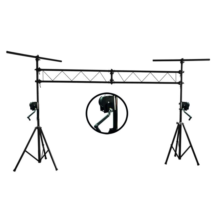 Prox PRTLS31C DJ Lighting Truss w/ Crank Up Stands and T-bars System 10ft Height