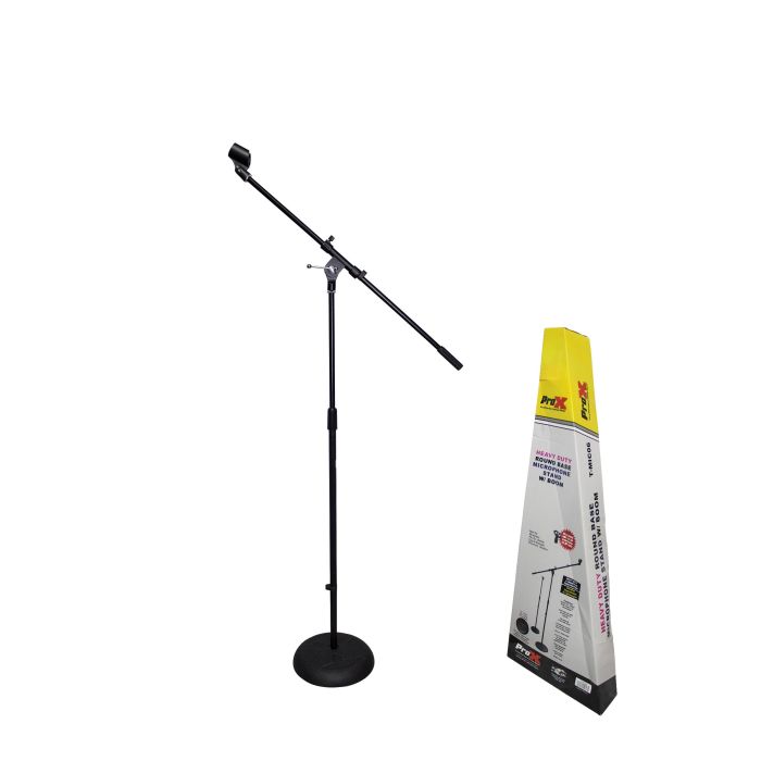 Prox PRTMIC06 Round Base Microphone Stand W/Boom