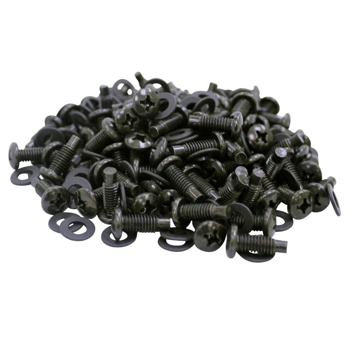 Prox PRX100RS Rack Screws W-Black Nylon Washers Pack of 100