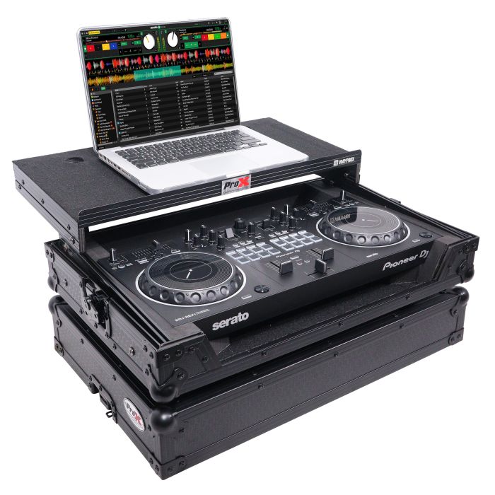 Prox PRXDDJREV1LTBL ATA Flight Case For Pioneer DDJ-REV1 DJ Controller with Laptop Shelf - Black