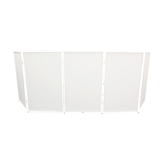 Prox PRXF5X3048W 5 Panel - White Frame DJ Facade W-SS Quick Release 180Â° Hinges