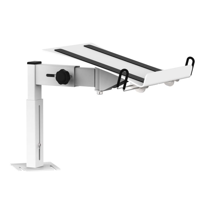 Prox PRXFHB3LSWH WHITE Universal Side Laptop Shelf Mounting Stand for B3 DJ Table Workstation by Humpter