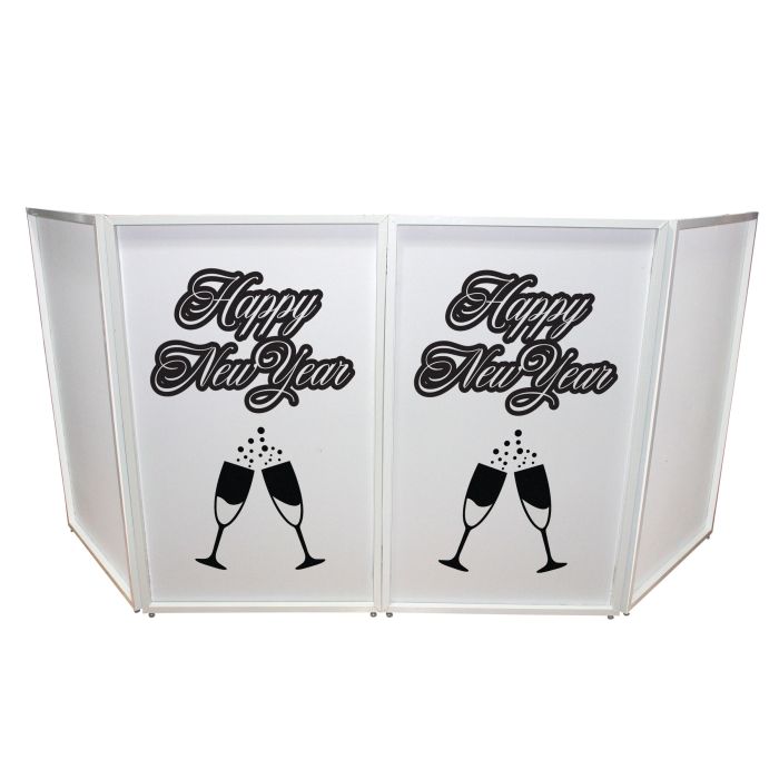 Prox PRXFSNYTOAST New Year Toast Design Enhancement Scrim - Black Script on White | Set of Two