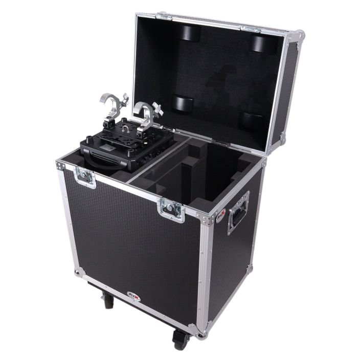 Prox PRXSMH12RX2W Moving Head Lighting Road Case for ADJ Hydro Beam X12 Vizi Beam 12RX  Fits 2 Units with 4" Casters