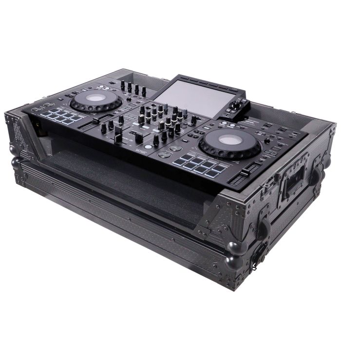 Prox PRXSXDJRX3WBL ATA Flight Case ATA Flight Case For Pioneer XDJ-RX3 DDJ-REV5 DJ Controller with 1U Rack Space and Wheels - Black